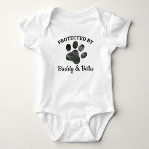 Protected by Dog Baby Bodysuit