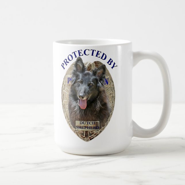 Protected By Dutch Shepherd Coffee Mug (Right)