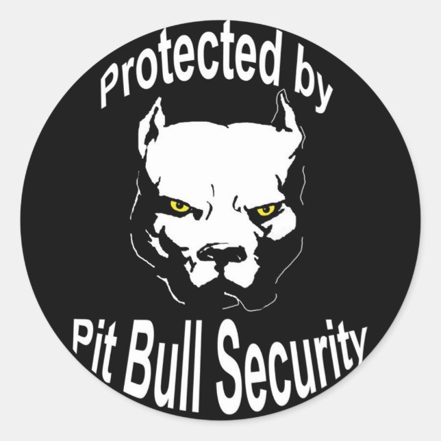 Protected by Pit Bull Security Stickers (Front)