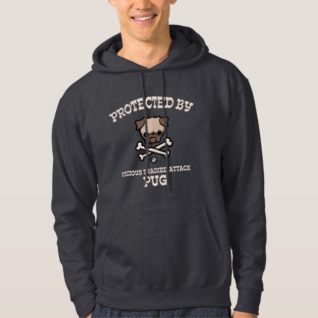 Protected By Pug Hoodie (Front)