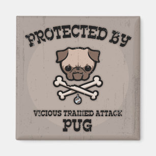Protected By Pug Magnet