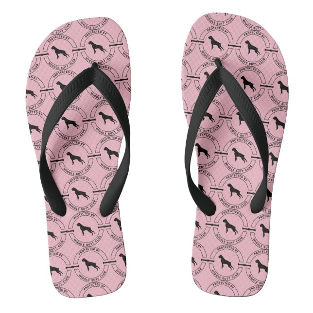 Protected By Wiggle Butt Club Flip Flops (Footbed)