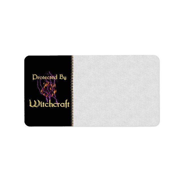Protected By Witchcraft Label (Front)