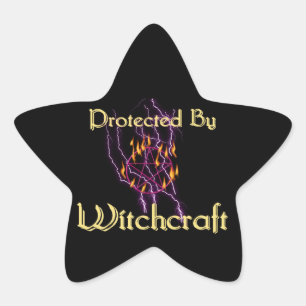 Protected By Witchcraft Star Sticker