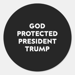 Protected President Trump  Classic Round Sticker