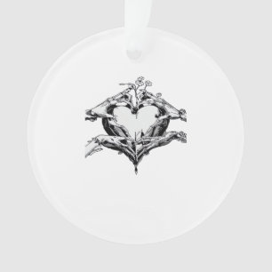 Protecting A Heart  - Skeleton Hand Heart Ornament
