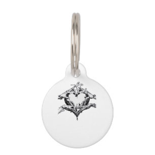 Protecting A Heart - Skeleton Hand Heart Pet Tag