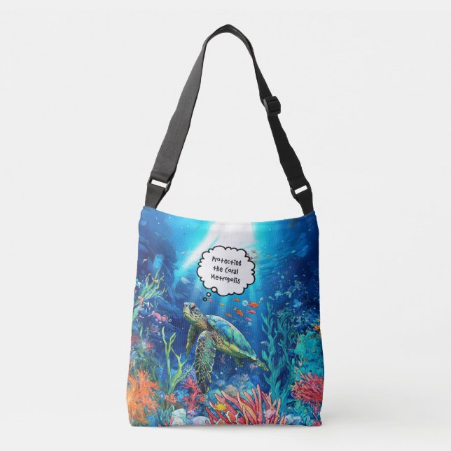 Protecting coral metropolis crossbody bag (Front)