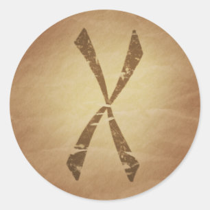 Protection Against Poison Nordic Magic Charms Classic Round Sticker