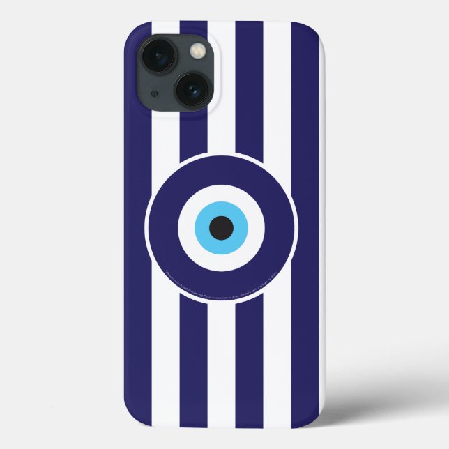Protection from Evil Eye (Greek flag stripes) Case-Mate iPhone Case (Back)
