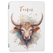 Astrologie signe zodiaque de Taurus en aquarelle