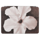 Fleur tropicale de Sepia, Hibiscus d'Hawaï blanc