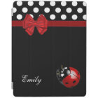 Élégant chic pois ladybug monogramme