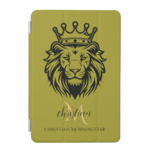 Tête de lion avec silhouette de couronne - Noir 1