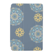 Turquoise Turquoise bleu et jaune Mandala Art Moti