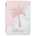 Marbre rose girly élégant de blanc de paume de