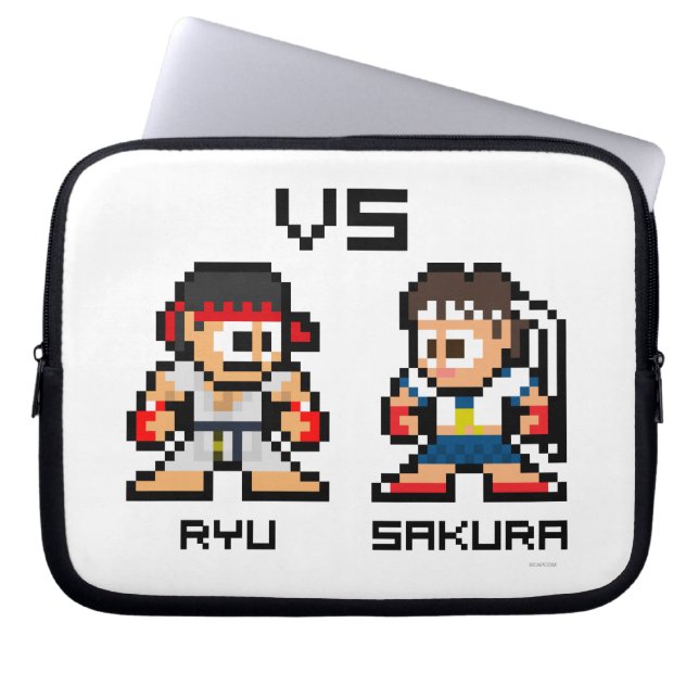 Protection Pour Ordinateur Portable 8bit Ryu CONTRE Sakura (Devant)