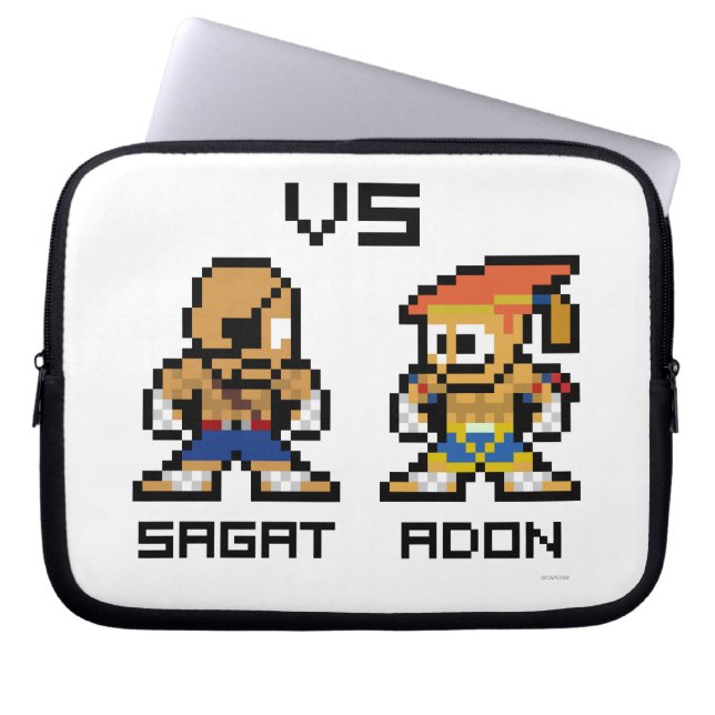 Protection Pour Ordinateur Portable 8bit Sagat CONTRE Adon (Devant)