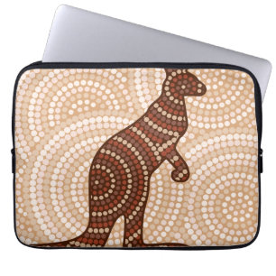 Protection Pour Ordinateur Portable Aboriginal kangaroo dot painting