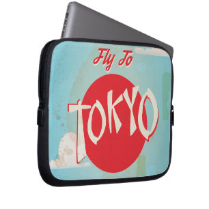 Protection Pour Ordinateur Portable Affiches de voyage à Tokyo, Japon Vintage