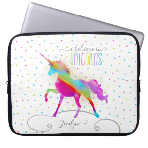 Protection Pour Ordinateur Portable Ajoutez les parties scintillantes d'or de licorne