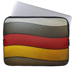 Protection Pour Ordinateur Portable Allemagne - couleurs du drapeau - Chrome par Shirl