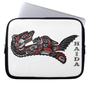 Protection Pour Ordinateur Portable Amérindien Haida Otter Art Portable Sleeve