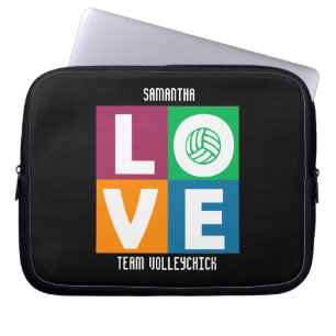Protection Pour Ordinateur Portable Amour de VolleyChick de douille d'ordinateur de