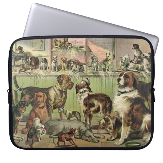 Protection Pour Ordinateur Portable Amoureux de les chiens de Furry Amis (Devant)