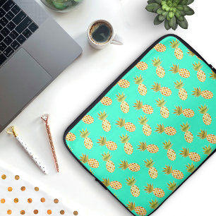Protection Pour Ordinateur Portable Aquarelle tropicale Motif d'ananas