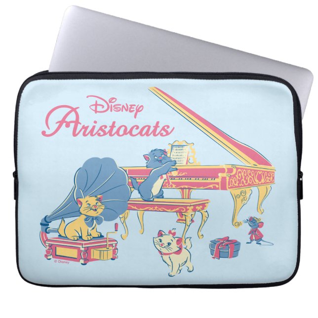 Protection Pour Ordinateur Portable Aristocats au piano (Devant)