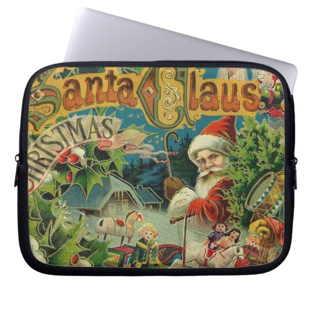 Protection Pour Ordinateur Portable Art antique du Père Noël (Devant)