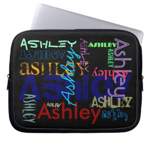 Protection Pour Ordinateur Portable Ashley répétant 6 Lettres Neoprène Manche Ordinate