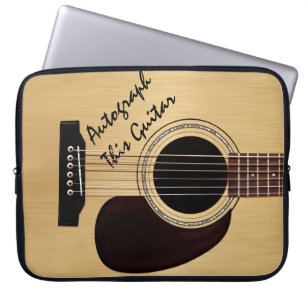 Protection Pour Ordinateur Portable Autographe de coutume de guitare acoustique