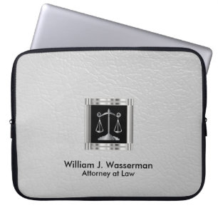 Protection Pour Ordinateur Portable Avocat à Law White Leather