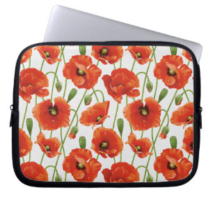 Protection Pour Ordinateur Portable baisses de l'eau sur les pavots mignons