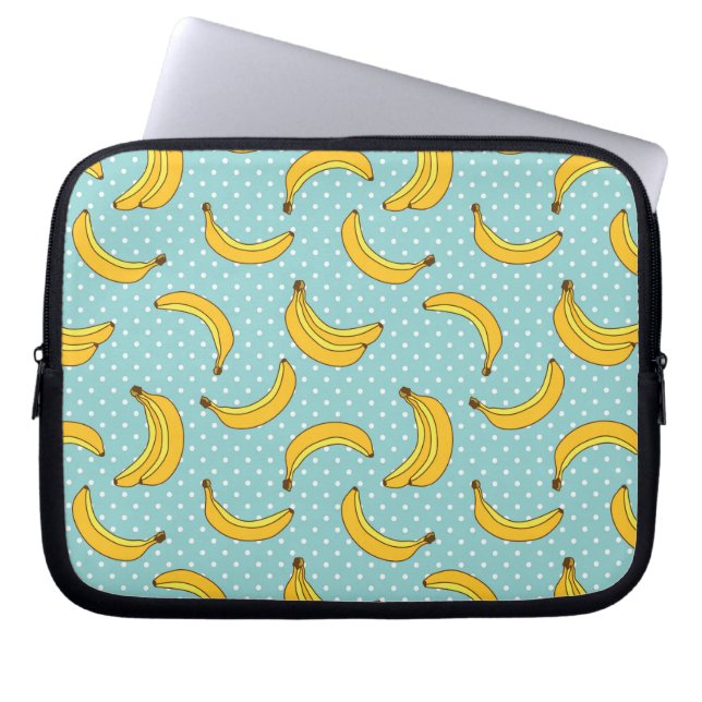 Protection Pour Ordinateur Portable Bananes et points de Polk (Devant)