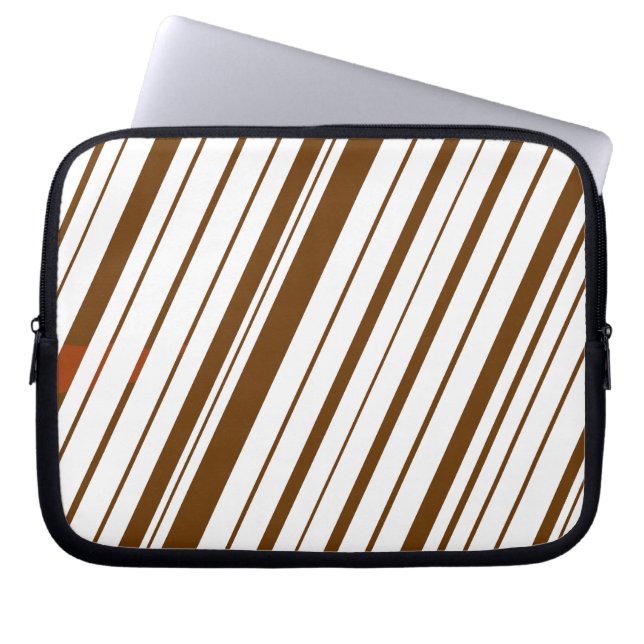 Protection Pour Ordinateur Portable Bande diagonale ~ Brown (Devant)