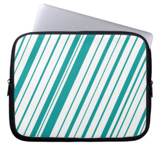 Protection Pour Ordinateur Portable Bande diagonale ~ Turquoise