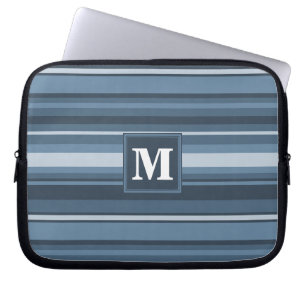 Protection Pour Ordinateur Portable Bandes gris monogramme