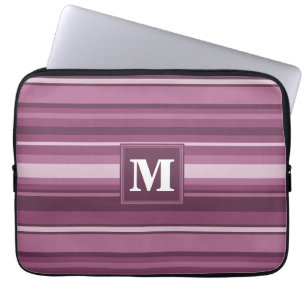 Protection Pour Ordinateur Portable Bandes mauves de monogramme