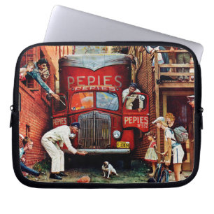 Protection Pour Ordinateur Portable Barrage routier par Norman Rockwell