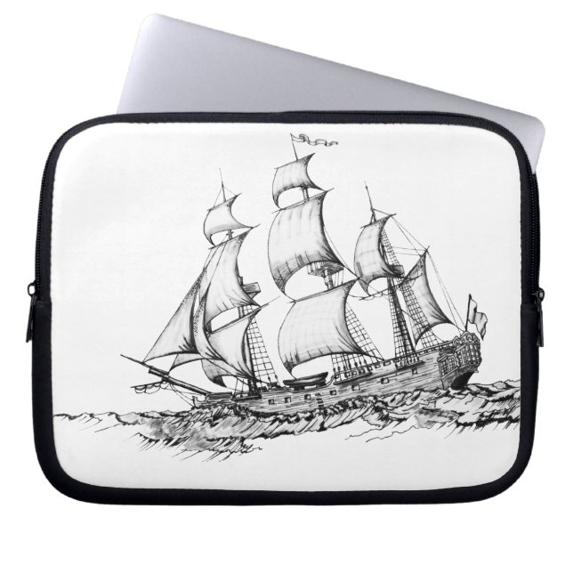 Protection Pour Ordinateur Portable bateaux sur l'eau (Devant)