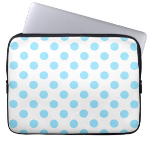 Protection Pour Ordinateur Portable Bébé pois bleu et blanc