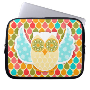 Protection Pour Ordinateur Portable Blanc de Boheme de hibou
