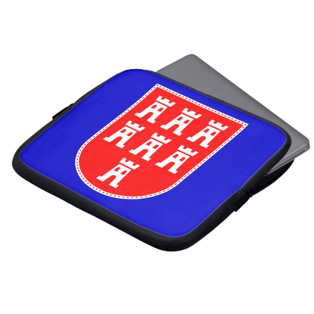 Protection Pour Ordinateur Portable Blason de Transylvanie rouge blanc (Devant haut)