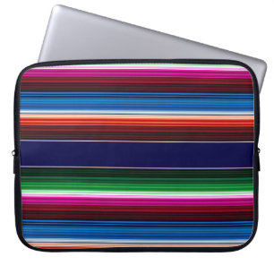 Protection Pour Ordinateur Portable Bleu, Orange, Rose Chaud, Vert, Sarape Mexicaine