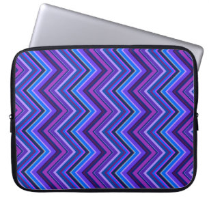 Protection Pour Ordinateur Portable Blue and purple zigzag