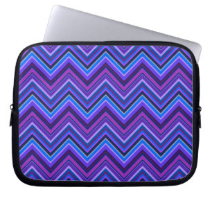 Protection Pour Ordinateur Portable Blue and purple zigzag
