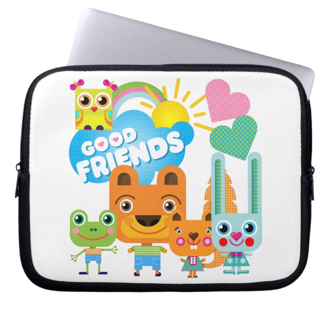 Protection Pour Ordinateur Portable Bons amis d'animaux (Devant)